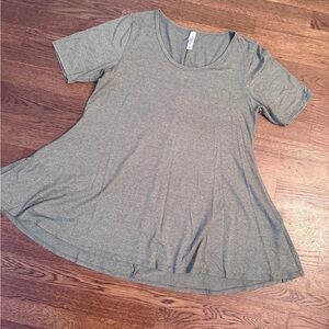 Lularoe Heathered Olive Green Perfect Tee